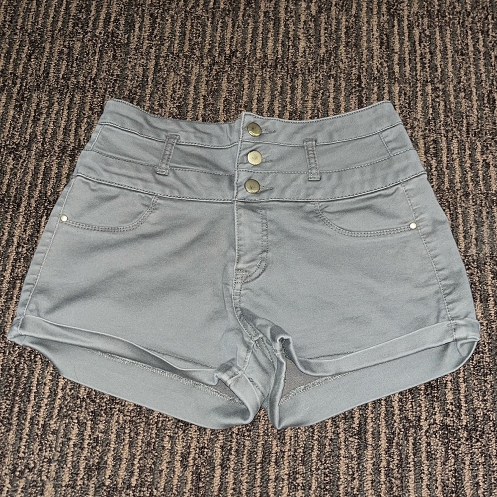 REFUGE | Olive Green High Waist Shorts